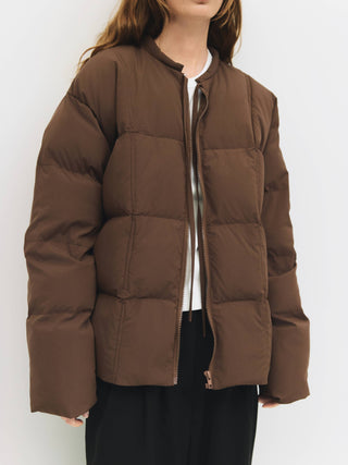 The Puffer Jacket with Neck Tie Detail