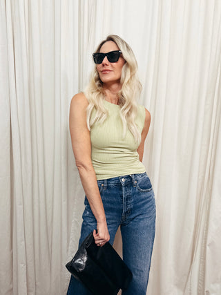 The Asymmetrical Rib Top - Olive Street