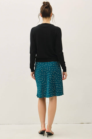 The Classic Cut Button Cardigan in Black