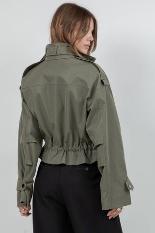 The Utility Gathered Tie Waist Jacket