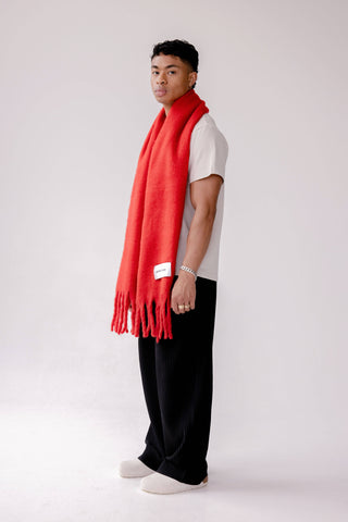The Stockholm Scarf 100% Recycled in Crimson Red