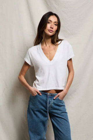 The Recycled Cotton V Neck - Olive Street