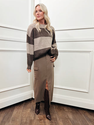 Brown Stripe Crew