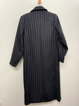 Pinstripe Wool Blazer Coat