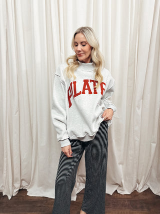 The Pilates & Yoga Reversible Mockneck Sweatshirt - Olive Street