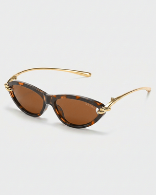 The Saskia Polarized Cat Eye in Tort