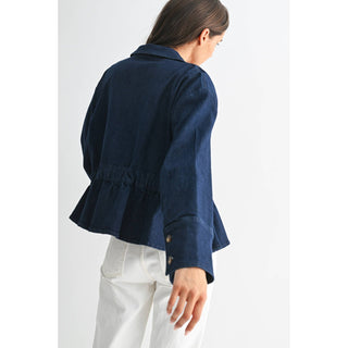 The Denim Jacket with Gathered Waist