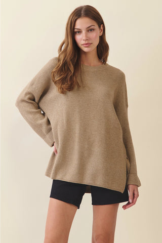 The Side Slit Long Pullover