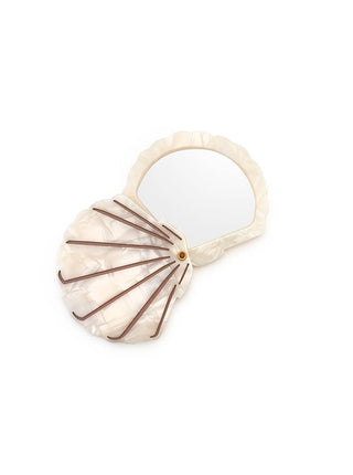 The Swing-Hinge Shell Compact Mirror - Olive Street