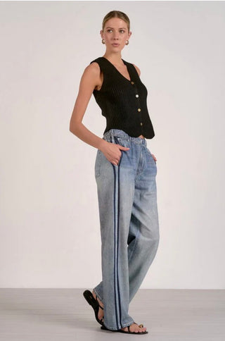 The Faux Jean Track Pant - Olive Street