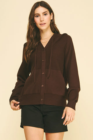 The Super Soft Hooded Button Cardigan