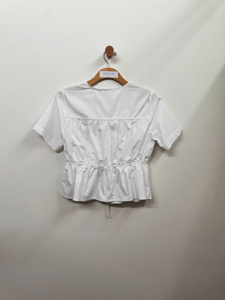 Tie Front Poplin Tee