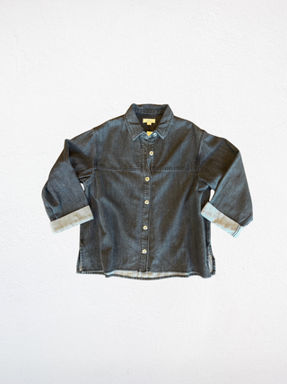 Washed Black Denim Shirt