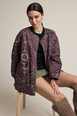 The Reversible Quilted Bandana Jacket - Olive Street