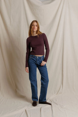 The Jamie Recycled Long Sleeve in Cherry