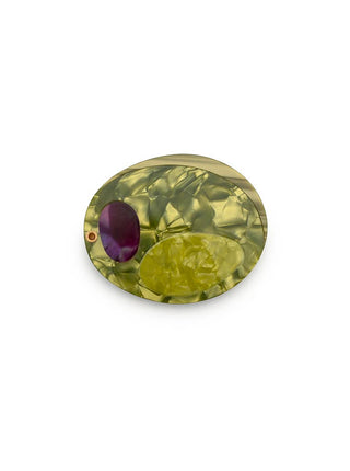 The Swing-Hinge Olive Compact Mirror - Olive Street