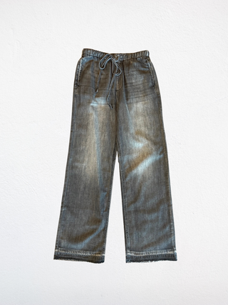 Washed Black Wide Leg Pant