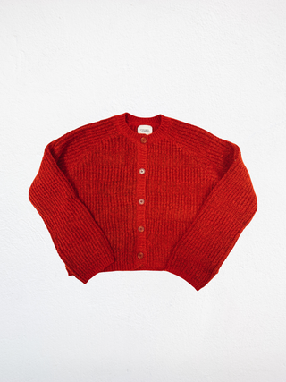 The Jane Cardigan in Crimson