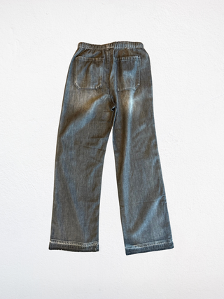 Washed Black Wide Leg Pant