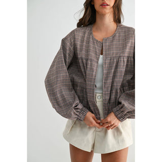 The Plaid Balloon Zip Jacket