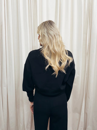 The Scuba Soft Knit Half Zip with Satin Trim