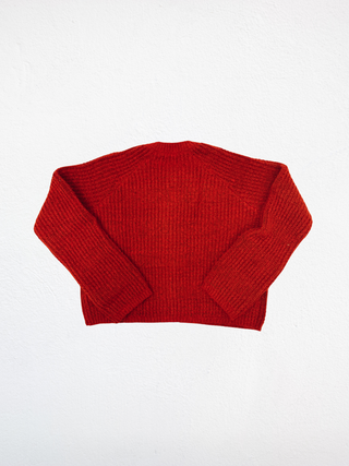 The Jane Cardigan in Crimson