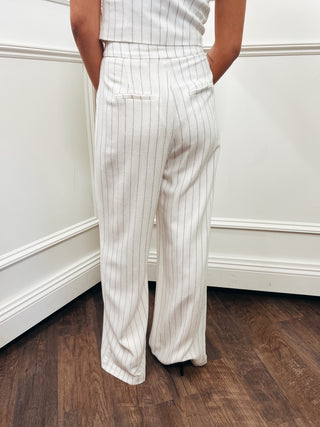 Pin Stripe Linen Trouser