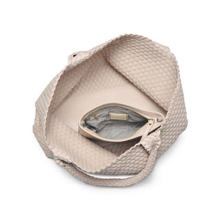 The Solana Woven Vegan Leather Tote in Ivory - Olive Street