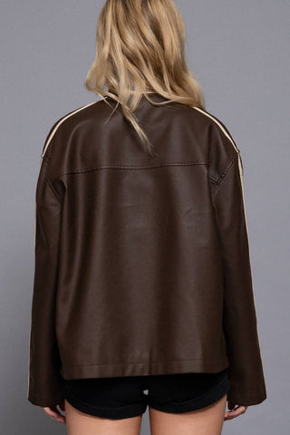 The Faux Leather Racing Jacket