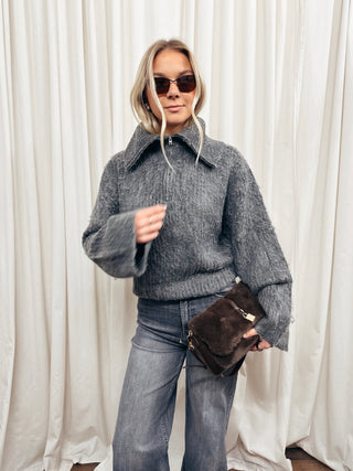 The Saer Half Zip Sweater - Olive Street