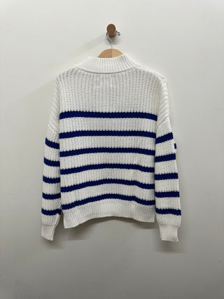 Farleigh Half Zip Stripe Sweater