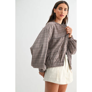 The Plaid Balloon Zip Jacket