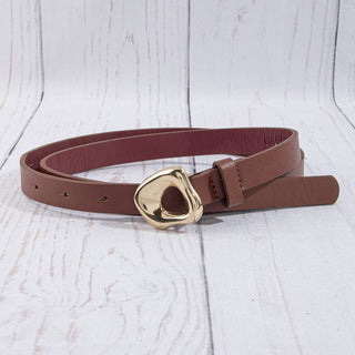 The Oval Abstract Buckle Belt in Black - Olive Street