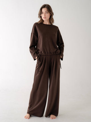 ULTIMATE SOFT LOUNGE TOP: Coffee Brown / Contemporary / L - Olive Street