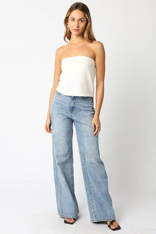 The Nora Tank in White - Olive Street