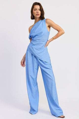 The Asymmetrical Stripe Tunic Tank - Olive Street