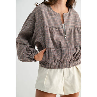 The Plaid Balloon Zip Jacket