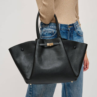The Kaia Tote in Black - Olive Street