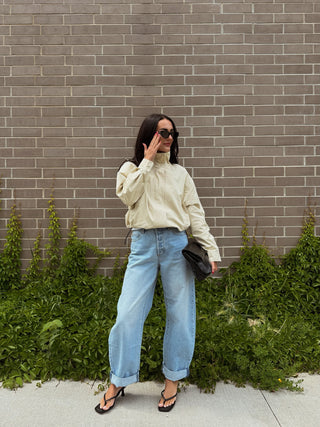The Stand Collar Drawstring Jacket