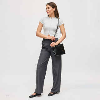 The Judy Double Zip Crossbody in Black - Olive Street