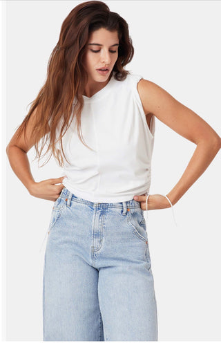 The Luna Top in White - Olive Street