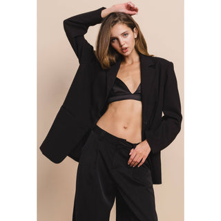 The Relaxed Fit Blazer in Black