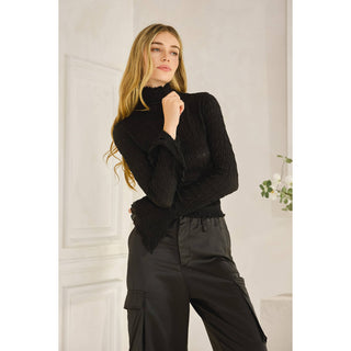 The High Neck Smocked Top