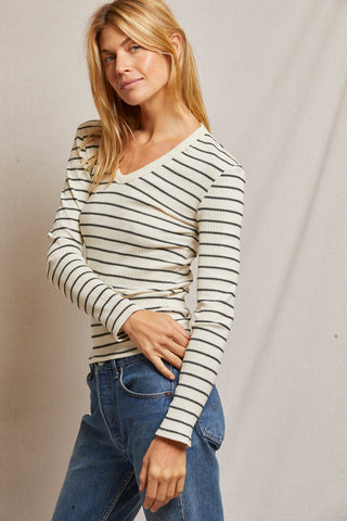 Robyn Rib Stripe Luxe Long Sleeve