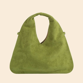 The Faux Suede Knotted Strap Handbag