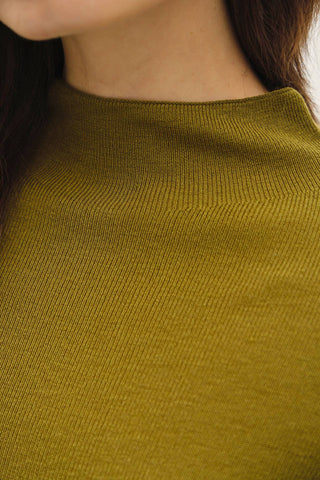 The Fine Knit Ribbed Mock Neck