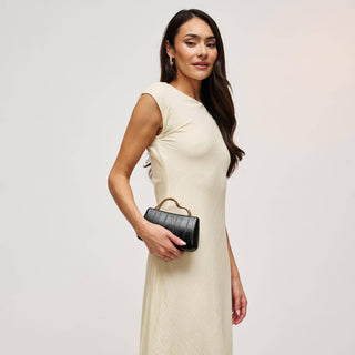 The Nichelle Sculptural Clutch in Black