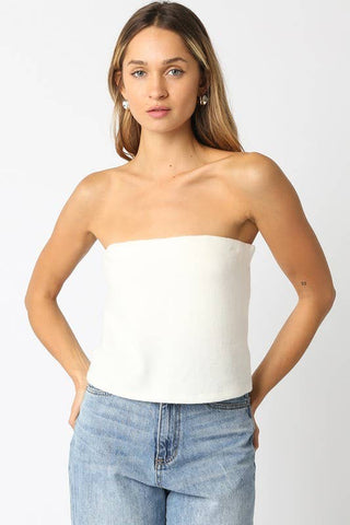The Nora Tank in White - Olive Street