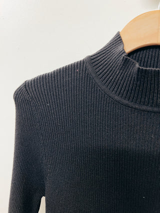 Rib Mock Neck Sweater