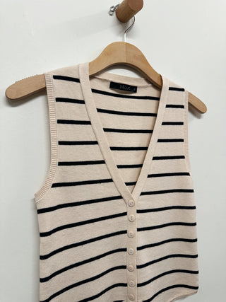 Striped Knit Vest
